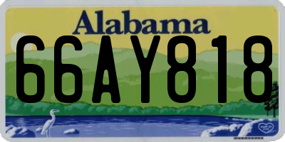 AL license plate 66AY818
