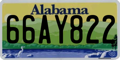 AL license plate 66AY822