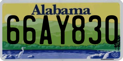AL license plate 66AY830
