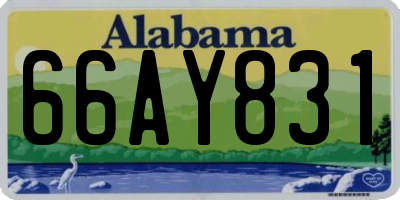 AL license plate 66AY831