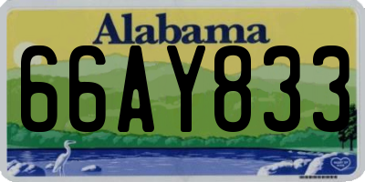 AL license plate 66AY833