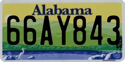 AL license plate 66AY843