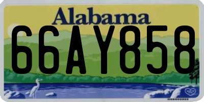 AL license plate 66AY858