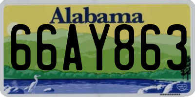 AL license plate 66AY863