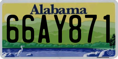 AL license plate 66AY871