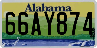 AL license plate 66AY874