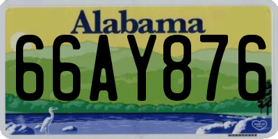 AL license plate 66AY876