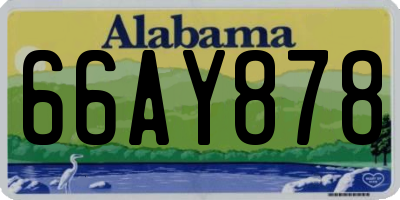 AL license plate 66AY878