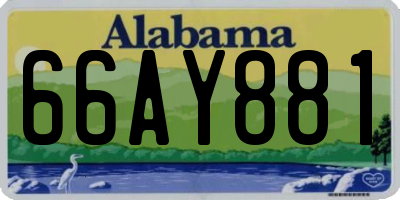 AL license plate 66AY881
