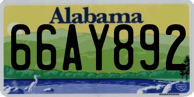 AL license plate 66AY892