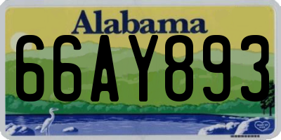 AL license plate 66AY893