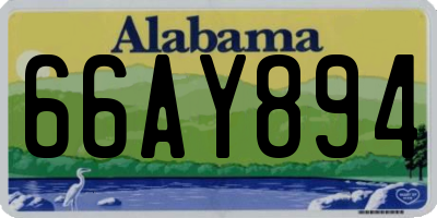 AL license plate 66AY894