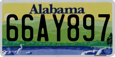 AL license plate 66AY897