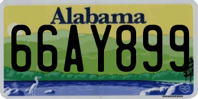 AL license plate 66AY899
