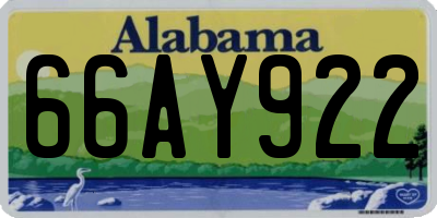 AL license plate 66AY922