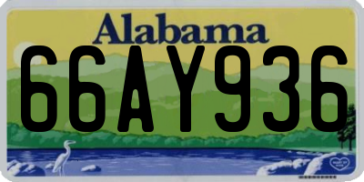 AL license plate 66AY936