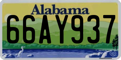 AL license plate 66AY937