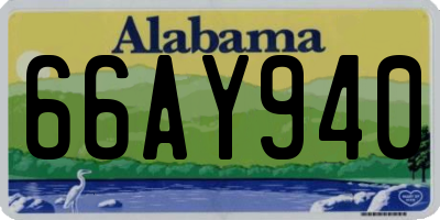 AL license plate 66AY940