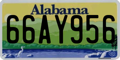 AL license plate 66AY956