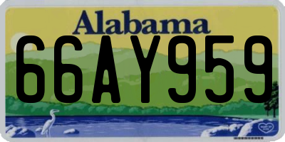 AL license plate 66AY959