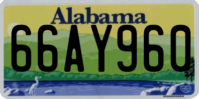 AL license plate 66AY960