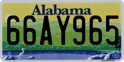 AL license plate 66AY965
