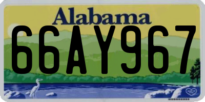 AL license plate 66AY967