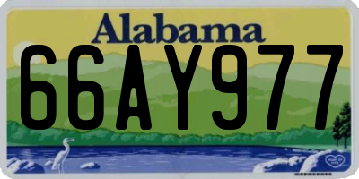 AL license plate 66AY977