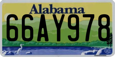 AL license plate 66AY978