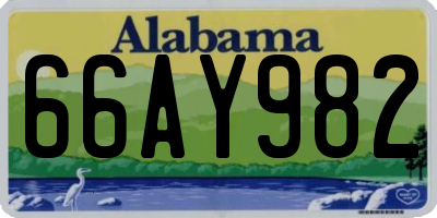 AL license plate 66AY982