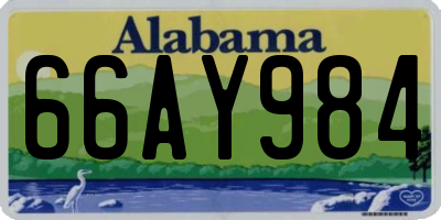 AL license plate 66AY984