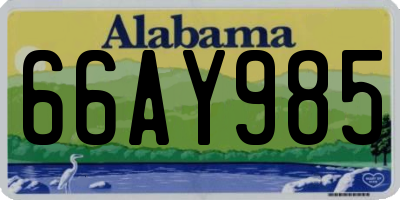 AL license plate 66AY985