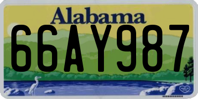 AL license plate 66AY987