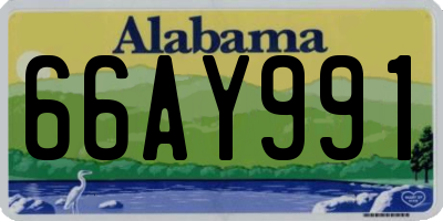 AL license plate 66AY991