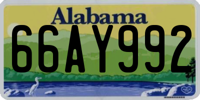 AL license plate 66AY992