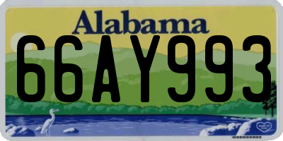 AL license plate 66AY993