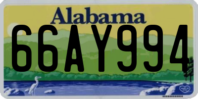 AL license plate 66AY994