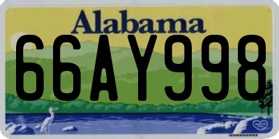 AL license plate 66AY998