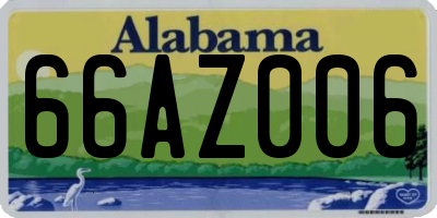 AL license plate 66AZ006