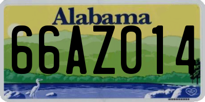 AL license plate 66AZ014