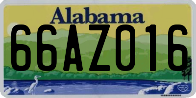 AL license plate 66AZ016