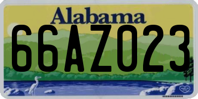 AL license plate 66AZ023