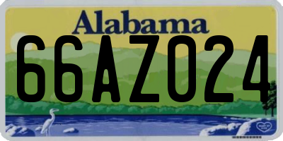AL license plate 66AZ024