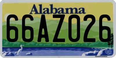 AL license plate 66AZ026