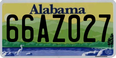 AL license plate 66AZ027