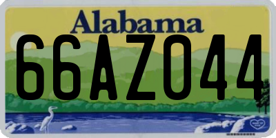 AL license plate 66AZ044