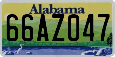 AL license plate 66AZ047
