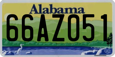 AL license plate 66AZ051
