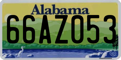 AL license plate 66AZ053