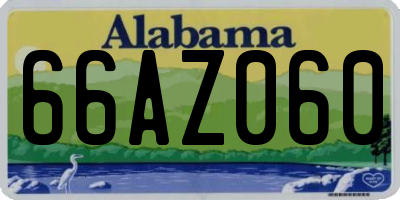 AL license plate 66AZ060